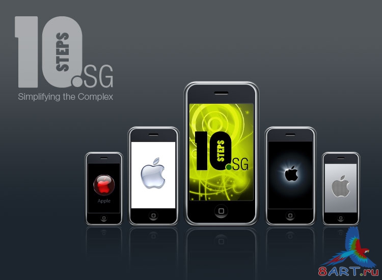 Рисум iPhone в фотошопе Рисум iPhone в фотошопе