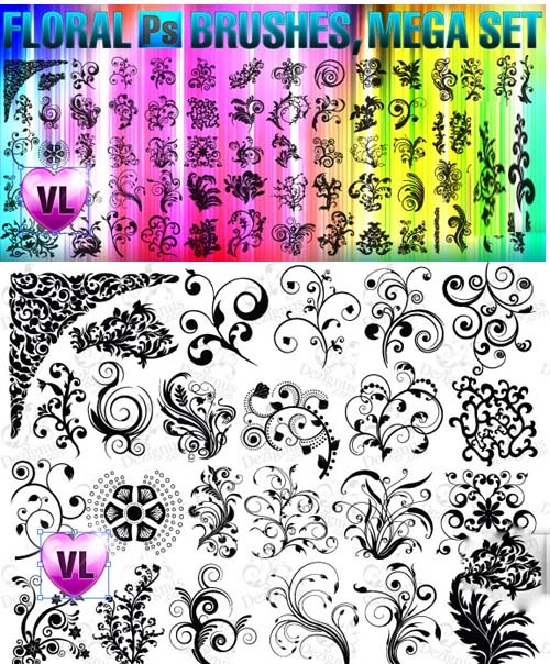 Floral Brushes - Mega Set