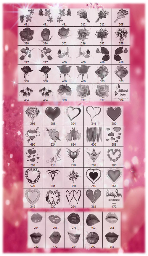 St.Valentine's Day LOVE Brushes