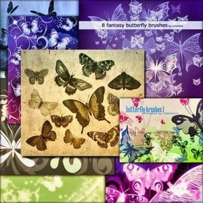 Кисти для фотошопа - Бабочки Кисти для фотошопа - Бабочки