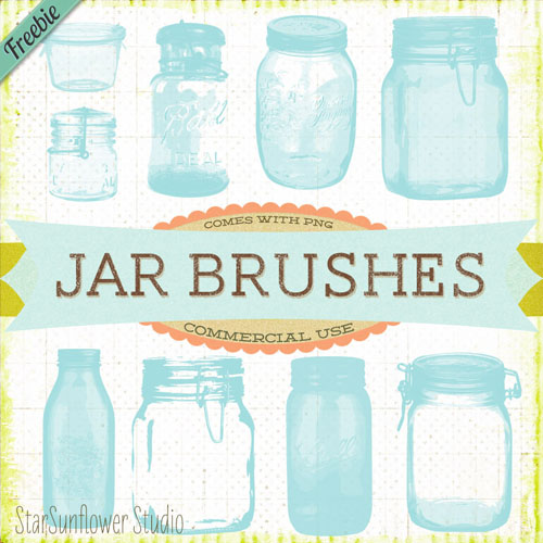 Vintage Jars Brushes 1