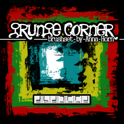 Brushes for Photoshop - Grunge Corner Pack 1