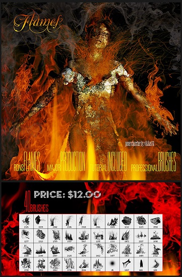 FLAMES Photoshop Brushes
