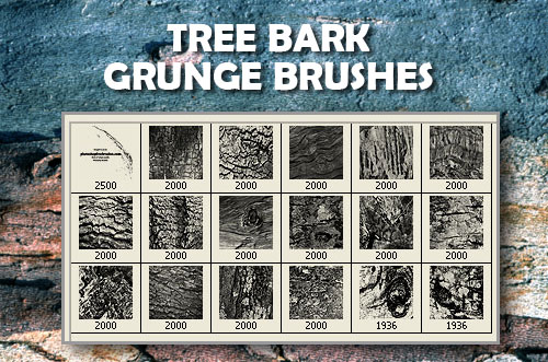 Tree Bark Grunge Brushes