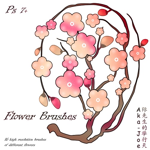 ����� ��� Photoshop Flower Brushes by Aka Joe