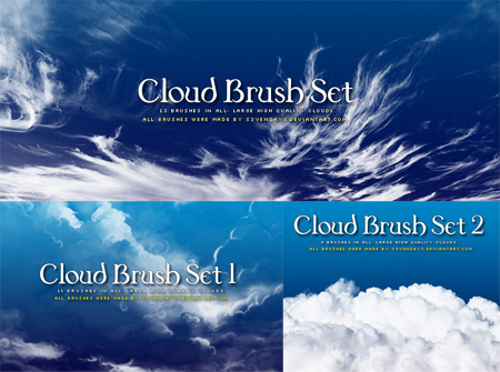 Clouds Photoshop Brushes (3 Sets)