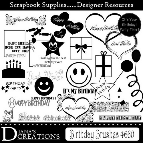 Birthday &amp; Zodiac  Brush Set  ����� ������ - ����� ������� � ���� ��������