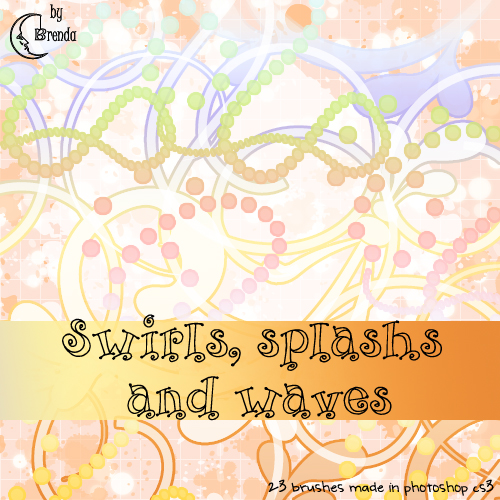 ����� ��� Photoshop - Swirls, Splash and Waves Brush by Brenda