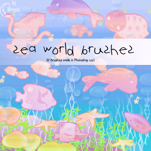 ����� ��� Photoshop - Sea World Brushes by Brenda