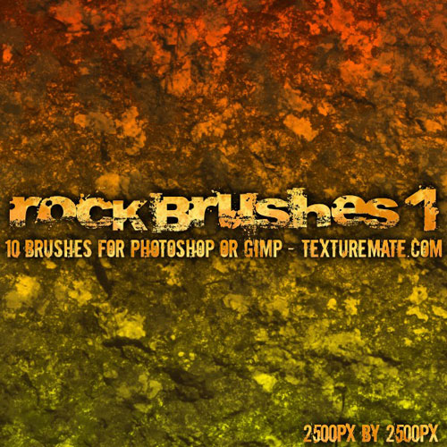 Rock Brush Pack for Photoshop or Gimp