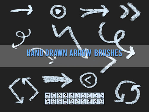 Brushes for Photoshop - Grungy Hand Drawn Arrow