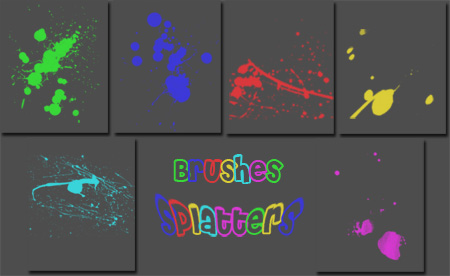 ����� ��� �������� ������ - "brushes splatters"