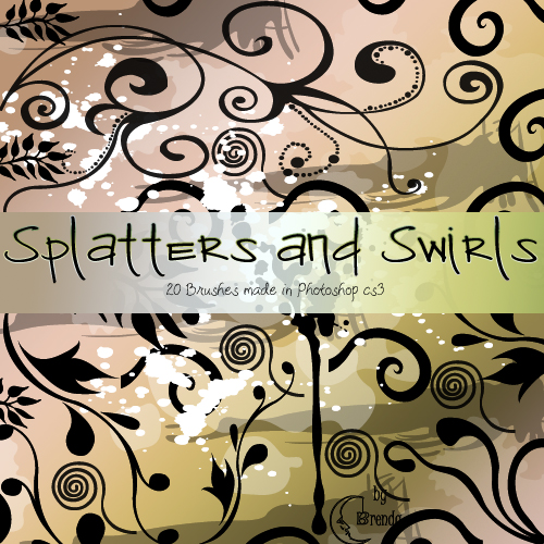����� ��� Photoshop - Swirls and Splatters Brushes by Brenda