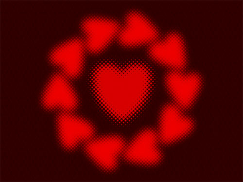 Brushes for Photoshop - Halftone Hearts
