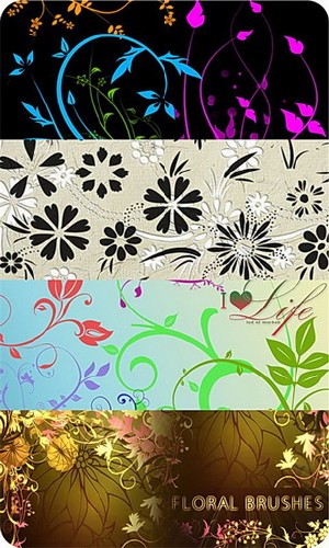 300 Floral Decorative Brushes