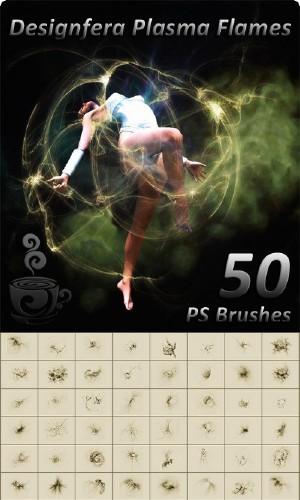 �������� ��� �������� - ����������/�������������� �����  / Photoshop plasma flames brush