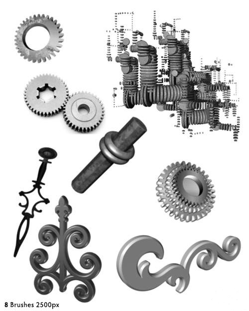 Steampunk 3D Brushes