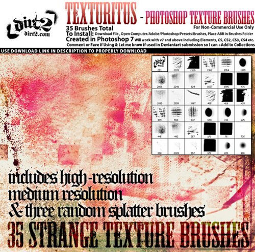 Brushes for Photoshop - Texturitus