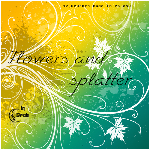 ����� ��� Photoshop - Splatter and Swirls Brushes by Brenda