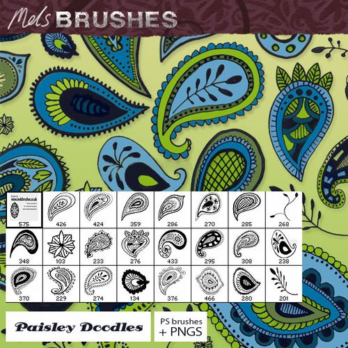 ����� ��� Photoshop (MELSBRUSHES paisleydoodles)