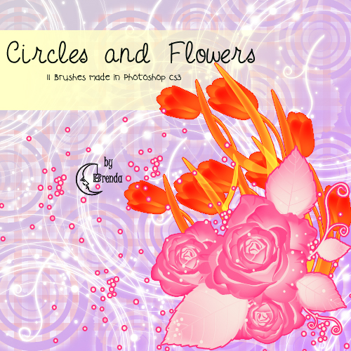 ����� ��� Photoshop - Circles and Flowers Brushes by Brenda