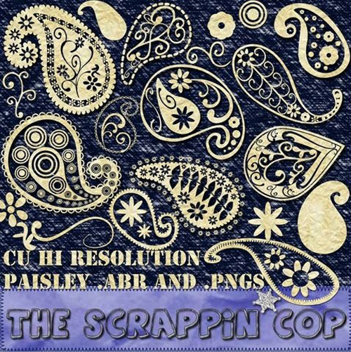 Brushes for Photoshop - Funky Paisley