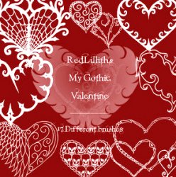 Valentines Set Brushes. ����� ��� Photoshop