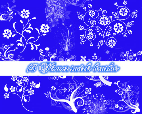 Brushes fot Photoshop - 13 Flower Swirls