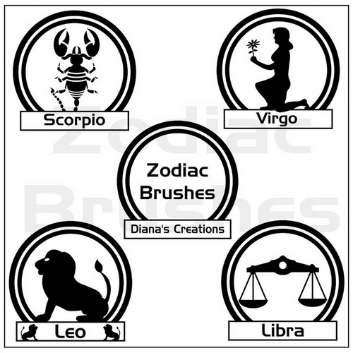 Birthday &amp; Zodiac  Brush Set  ����� ������ - ����� ������� � ���� ��������