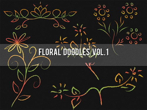 Brushes for Photoshop - Floral Doodles Pack 1