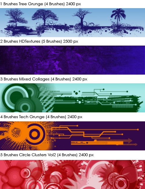 Brushes pack for Adobe Photoshop by starwalt Vol.2