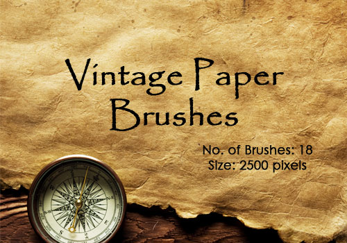����� ��� Photoshop - ��������� ������ / Vintage paper brushes