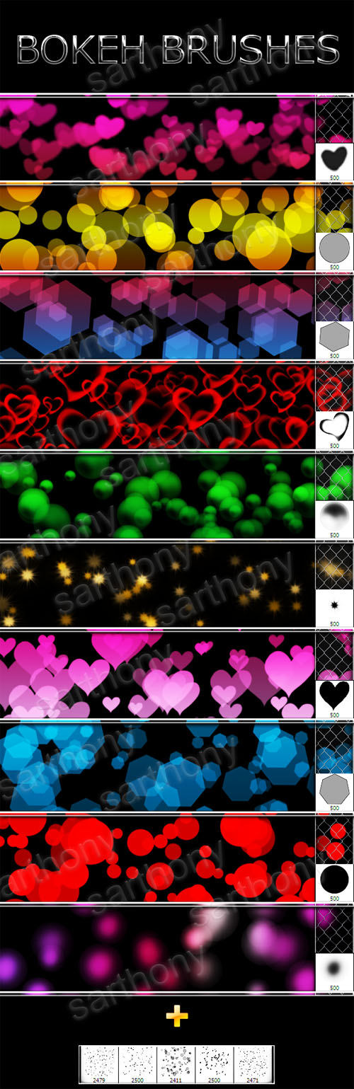 Brushes for Photoshop - Colourful Bokeh