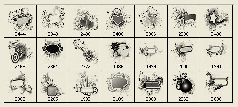 Floral Frame Photoshop Brushes