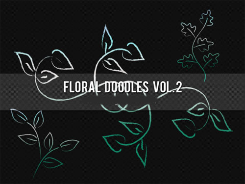 Brushes for Photoshop - Floral Doodles Pack 2
