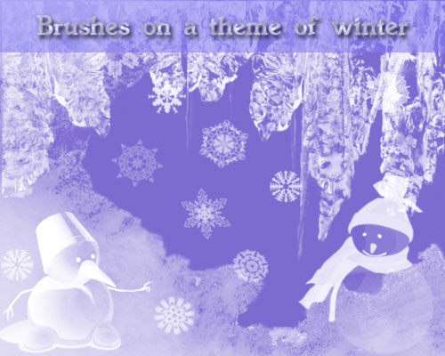 Brushes on theme of winter