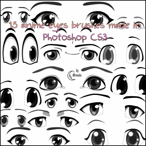 ����� ��� Photoshop - Anime Eyes Brushes by Brenda