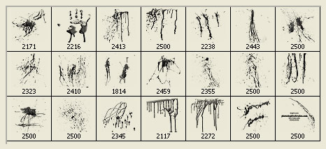 21 Blood Splatter Photoshop Brushes Part 1