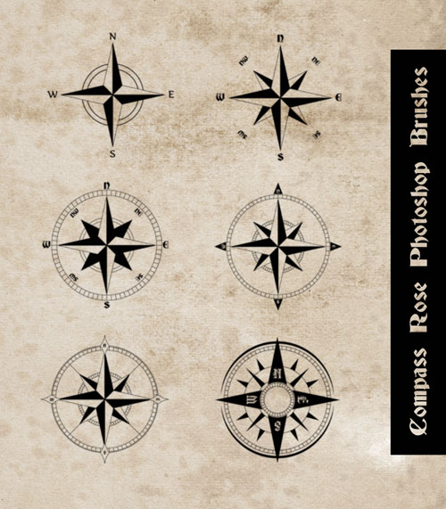 Brushes for Photoshop - Compass Rose