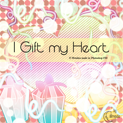 ����� ��� Photoshop - I Gift My Heart Brushes by Brenda