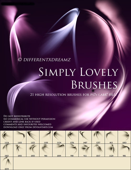 Brushes for Photoshop - Simply Lovely