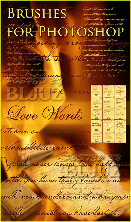 Photoshop Brushes - Love Words