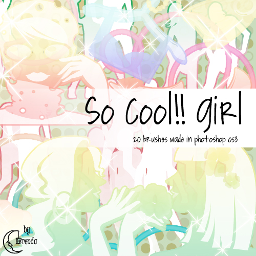 ����� ��� Photoshop - So Cool Girl Brushes by Brenda