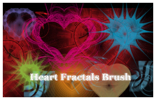 ����� ��� Photoshop - Heart Fractal Brushes