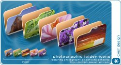Photographic Folder Icons. 24 ������ � ������� ICO, PNG