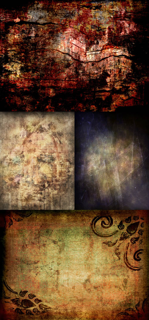 Texture of old walls set