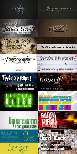 113 font collection