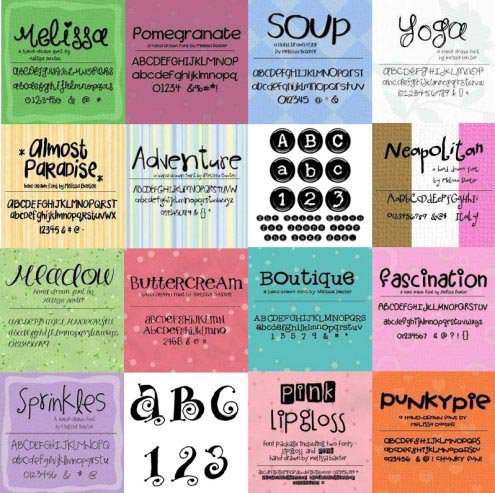 118 Scrap Fonts