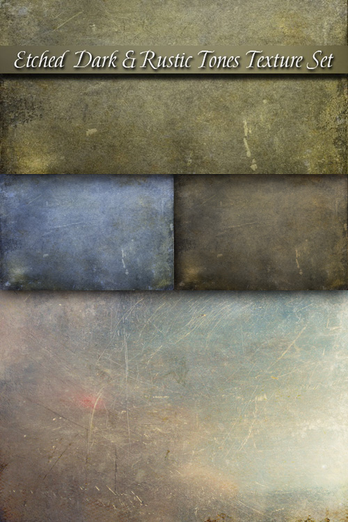 Etched Dark and Rustic Tones Texture Set