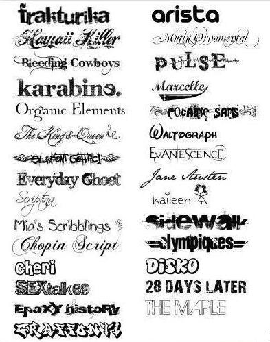 100 Top HipHop Fonts